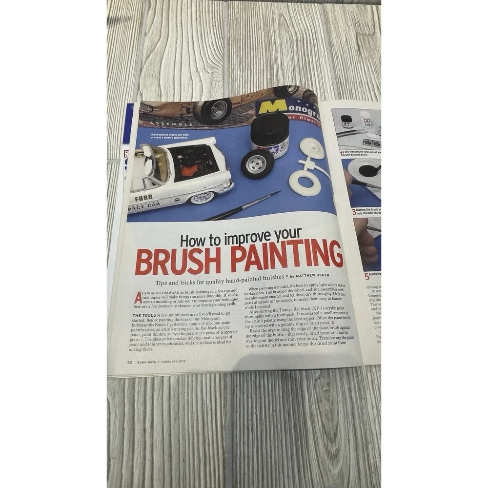 Scale Auto Magazine February 2010 Model Enthusiast Chevy Gasser Brush Painting